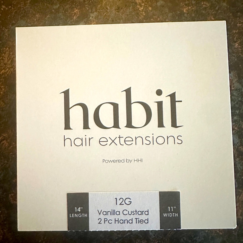 Professional Habit Hair Hand Tied Weft 2 PC 12G in vanilla custar